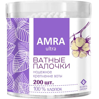 Amra (Амра) ватные палочки банка, 200шт