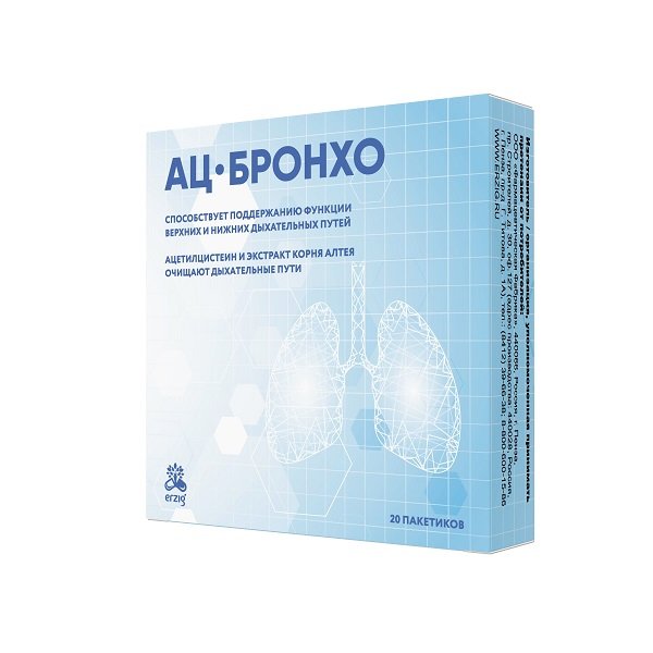АЦ-Бронхо, порошок пакетики-саше 4г, 20 шт БАД