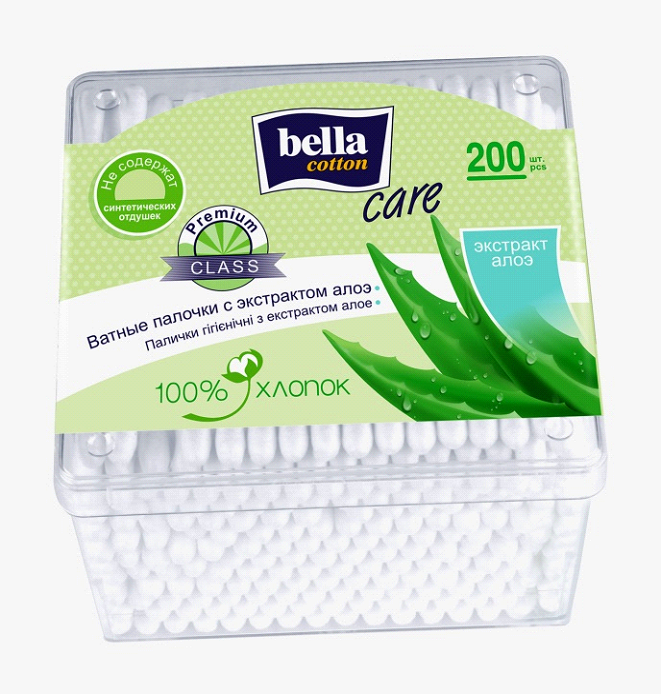 Bella Cotton (Белла) ватные палочки с экстрактом Алоэ 200 шт