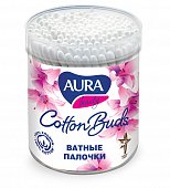 Aura (Аура) ватные палочки стакан 100шт, Коттон Клаб ООО