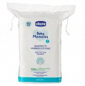 Chicco Baby Moments (Чикко) ватные диски для новорожденных, 60шт, Артсана