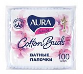 Aura (Аура) ватные палочки пакет 100шт, Коттон Клаб ООО