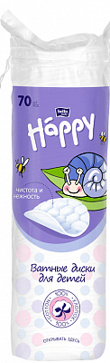 Bella Baby Happy (Белла) ватные диски 70 шт