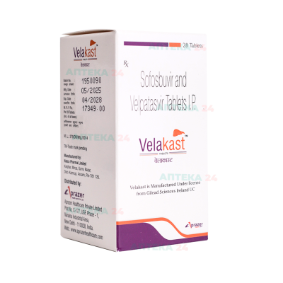 Velakast 400 мг + 100 мг упаковка оригинального индийского препарата