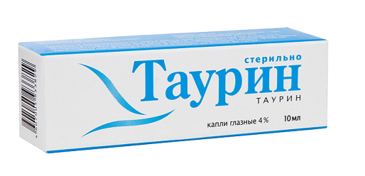 Таурин, капли глазные 4%, флакон-капельница 5мл