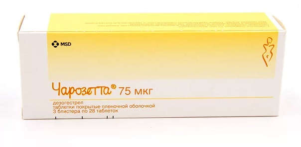 Чарозетта, таблетки, покрытые пленочной оболочкой 75мкг, 3 х28 шт