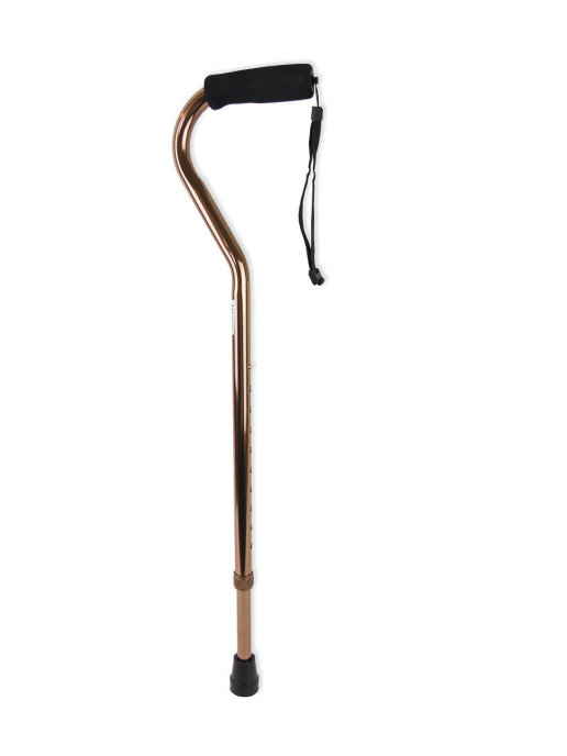 Трость AMCО45 телескопическая металлическая с центрированной рукояткой, бронзовая