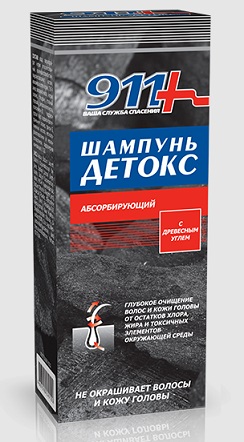 911 шампунь-детокс абсорбирующий Древесный уголь, 150мл