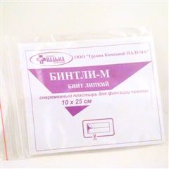 Бинт липкий Бинтли-М мягкий 10см х25см