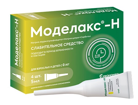 Моделакс-Н, раствор ректальный 5мл 4 шт