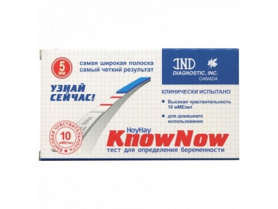 Тест для определения беременности Know Now 5 мм высокочувствительный, 1 шт