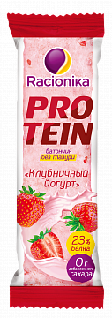 Racionika Protein (Рационика) батончик высокобелковый неглазированный со вкусом Клубничный йогурт, 45г