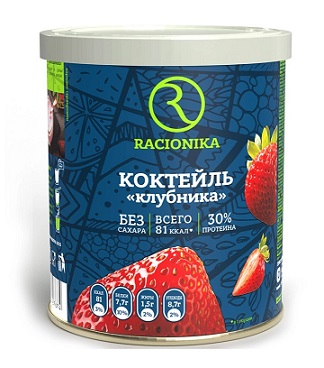 Racionika Diet (Рационика) коктейль для коррекции веса Клубника, 350г