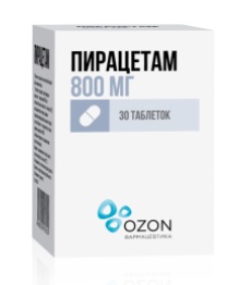 Пирацетам, таблетки, покрытые пленочной оболочкой 800мг, 30 шт