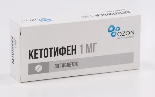 Кетотифен, таблетки 1мг, 30 шт