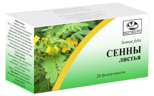 Сенны листья, фильтр-пакеты 1,5г, 20 шт