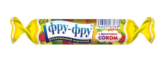 Мармелад Фру-Фру, с яблочным соком ассорти, 35г