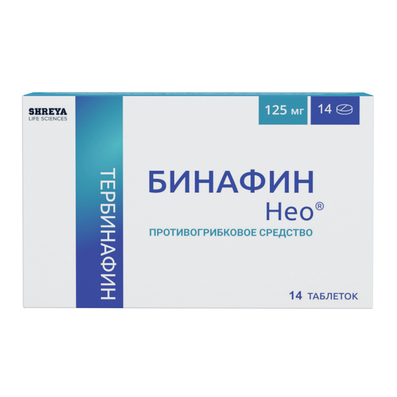 Бинафин Нео, таблетки 250мг, 14шт