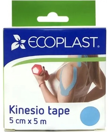 Ecoplast лента фиксирующая Кензио Тейп 5см х 5м розовый