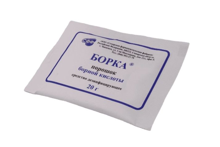Борка (борная кислота),  порошок 20г