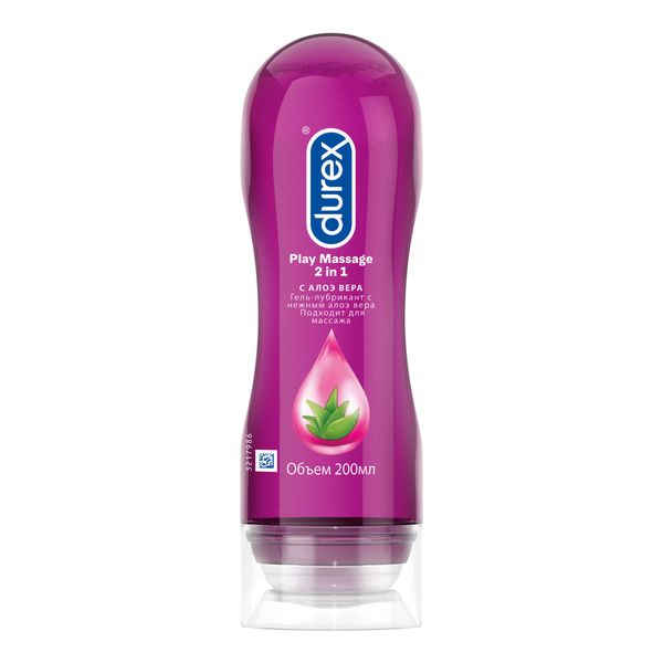 Durex (Дюрекс) гель-смазка 2 в 1 Play Massage Алоэ Вера 200мл