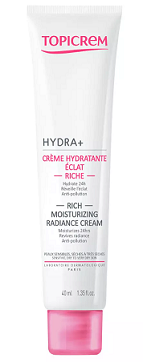 Topicrem Hydra+ (Топикрем) крем-сияние для лица и шеи увлажняющий насыщенный, 40 мл