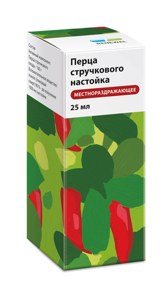 Перца стручкового настойка, флакон 25мл