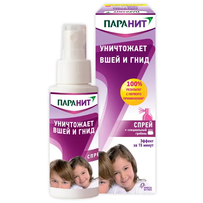 Паранит, средство педикулицидный (от вшей и гнид), спрей 100мл