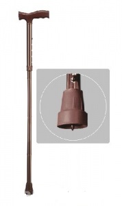 B.Well (Би Велл) Трость WR-411 Ortho со встроенным противогололедным устройством, бронза