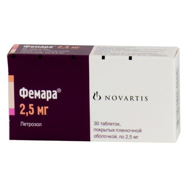 Фемара, таблетки, покрытые пленочной оболочкой 2,5мг, 30 шт