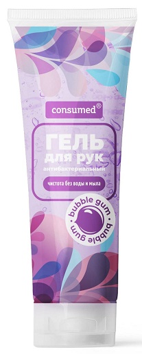 Антибактериальный гель для рук Бабл Гам Консумед (Consumed), флакон 100мл