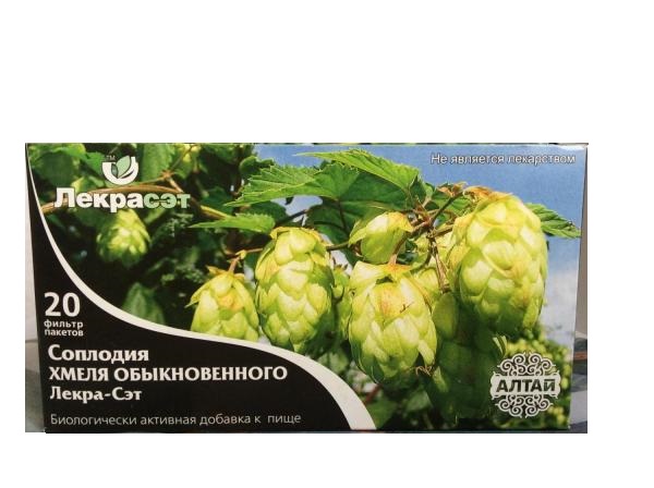 Хмеля обыкновенного соплодия, фильтр-пакеты 1,5г, 20 шт БАД