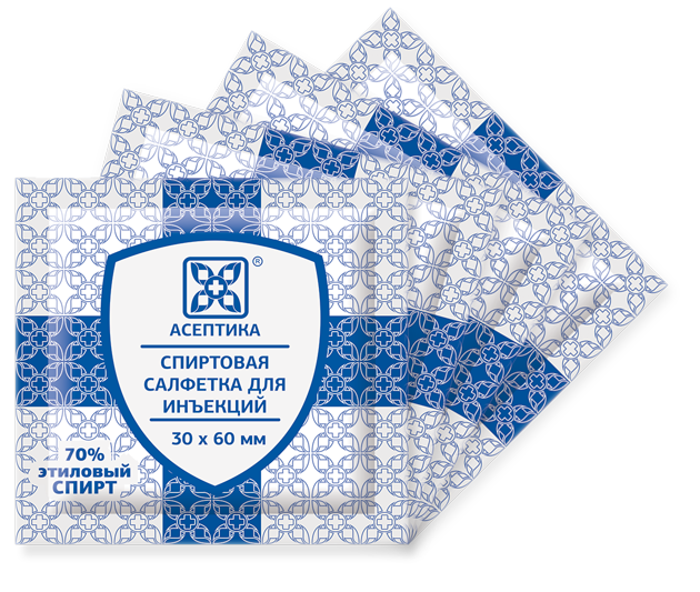 Асептика салфетки, спиртовая 30 х 60мм, 800 шт
