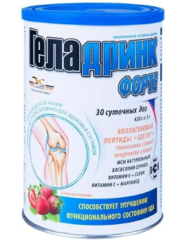Геладринк форте, порошок со вкусом Клубники 420г БАД