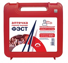 Аптечка автомобильная, Фэст новая, красный