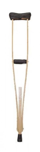 Костыли опорные деревянные с устройством против скольжения, артикул 749, пара