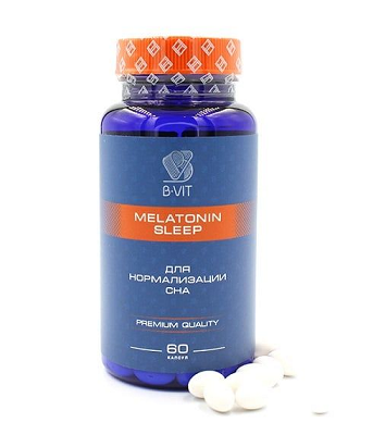 B-VIT Мелатонин 1мг капсулы 480мг 60 шт БАД