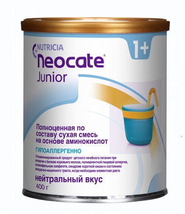 Неокейт Джуниор (Neocate Junior) гипоаллергенная сухая смесь с 1 года, 400г
