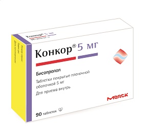 Конкор, таблетки, покрытые пленочной оболочкой 5мг, 90 шт