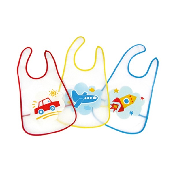 Пома слюнявчик клеенчатый на липучке с карманом с 6 месяцев, 1 шт