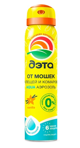 Дэта Аква аэрозоль от мошек, клещей и комаров, 100мл