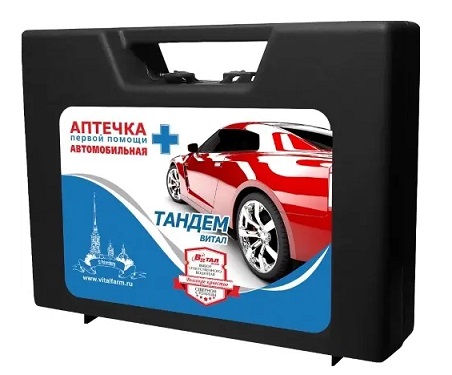 Аптечка автомобильная, Виталфарм Тандем тип 20 пластик/53217