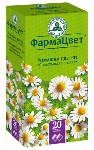 Ромашки аптечной цветки, фильтр-пакеты 1,5г, 20 шт