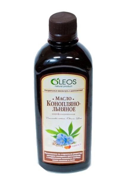 Oleos (Олеос) масло Конопляно-льняное, флакон 350мл