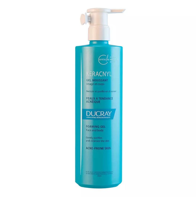 Дюкрэ Керакнил (Ducray Keracnyl) гель для лица и тела очищающий 400мл