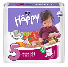 Bella Baby Happy (Белла) подгузники 5 Джуниор 12-25кг 21 шт