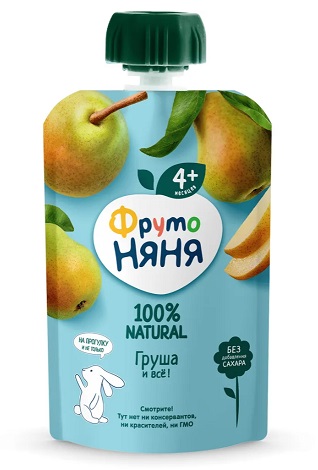 Фрутоняня пюре груша, 90г