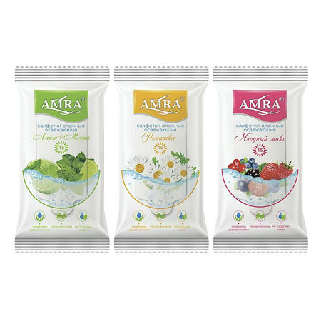 Amra (Амра) салфетки влажные освежающие 15шт