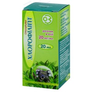 Хлорофиллипт, раствор для местного и наружного применения, масляный 20мг/мл, флакон 20мл