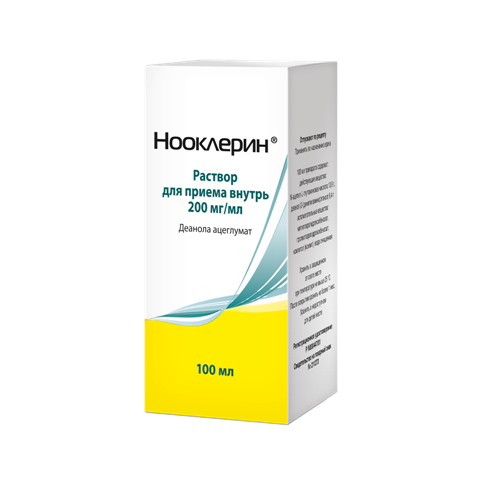 Нооклерин, раствор для приёма внутрь 200мг/мл, флакон 100мл